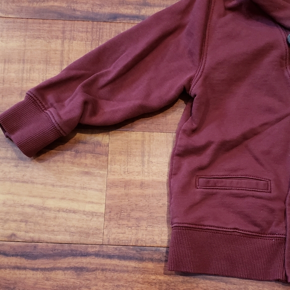 Janie and Jack EUC 18-24 months maroon knit shawl collar cardigan - Picture 5 of 7